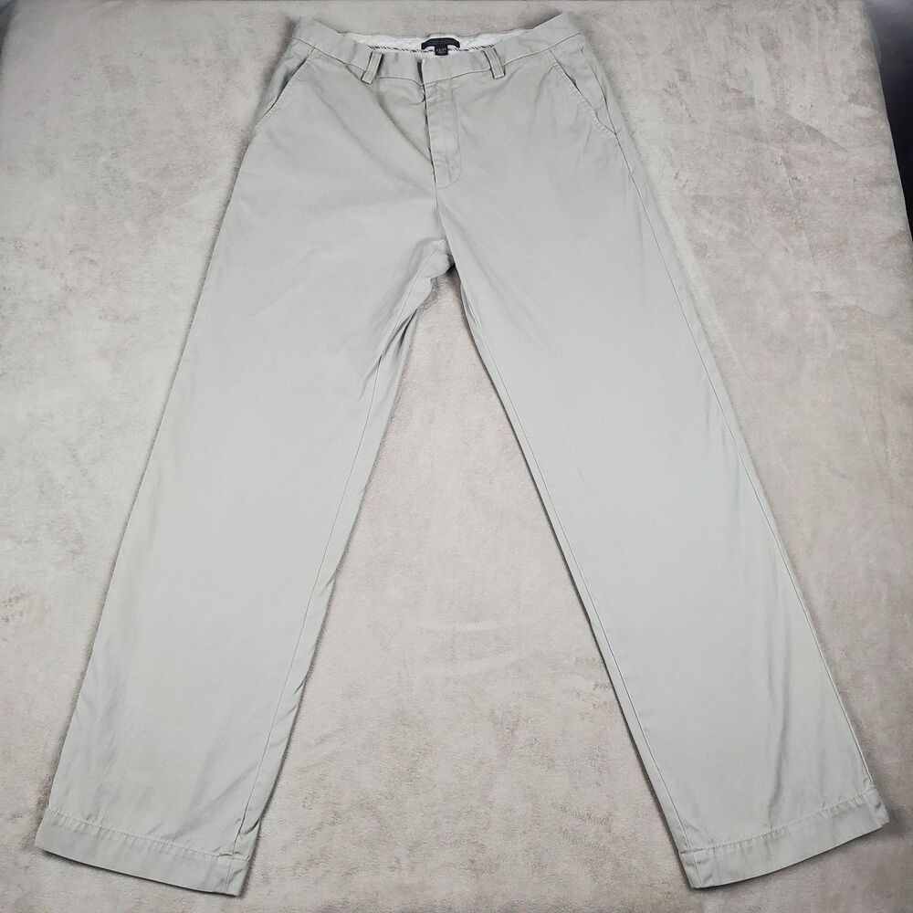 Banana Republic Dawson Pants Men's 33x34 Beige Relaxed Fit 100% Cotton - Picture 1 of 14